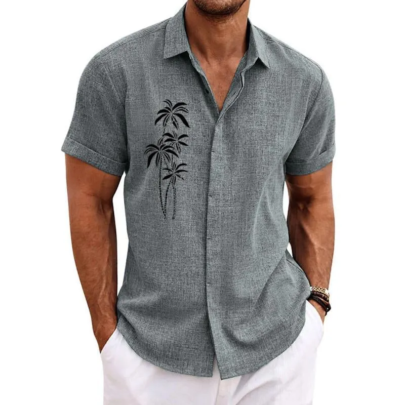 Men's Hawaiian Print Short Sleeve Lapel Shirt 79339921X sold by Manly