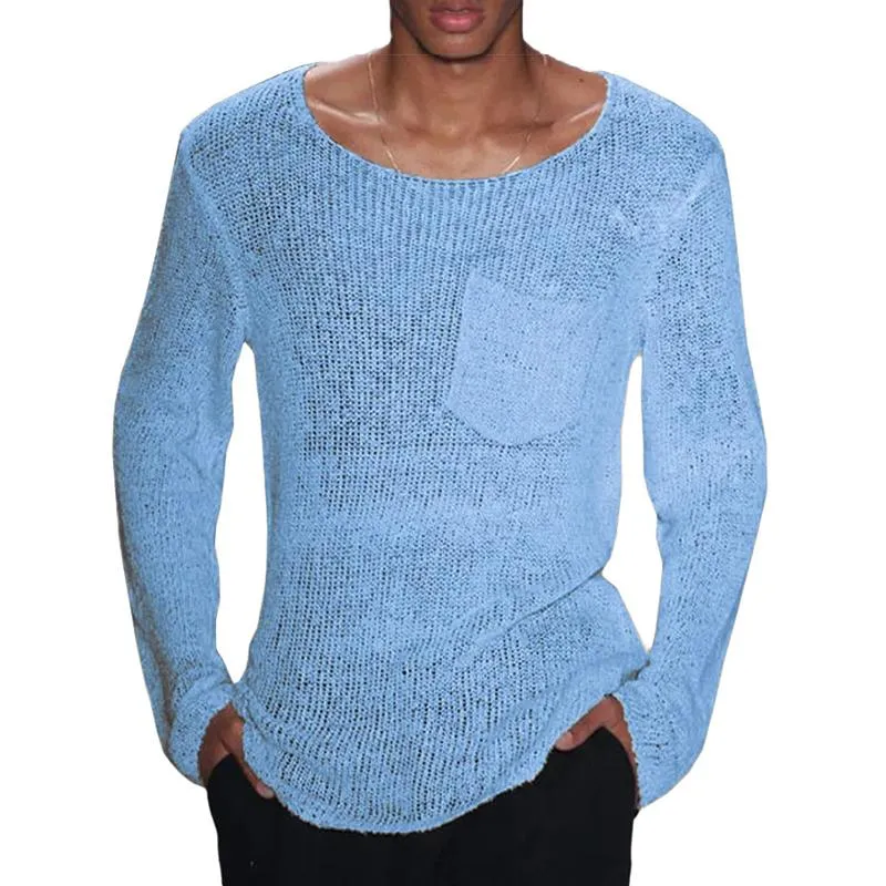 Men's Casual Thin Long Sleeve Pocket Knitted Sweater 82174528M sold by Manly product image thumbnail 5