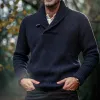 Men's Vintage Classic Solid Color Long Sleeve Pullover Sweater 89732685M sold by Manly
