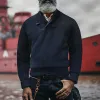 Men's Vintage Classic Solid Color Long Sleeve Pullover Sweater 89732685M sold by Manly