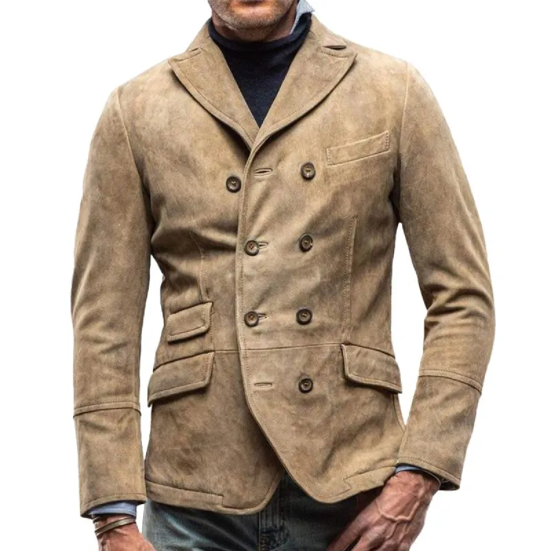 Men's Vintage Notched Lapel Double-Breasted Blazer 56330754M sold by Manly