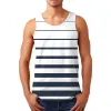 Men's Striped Printed Track Tank Top 84907031X sold by Manly