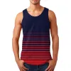 Men's Striped Printed Track Tank Top 84907031X sold by Manly