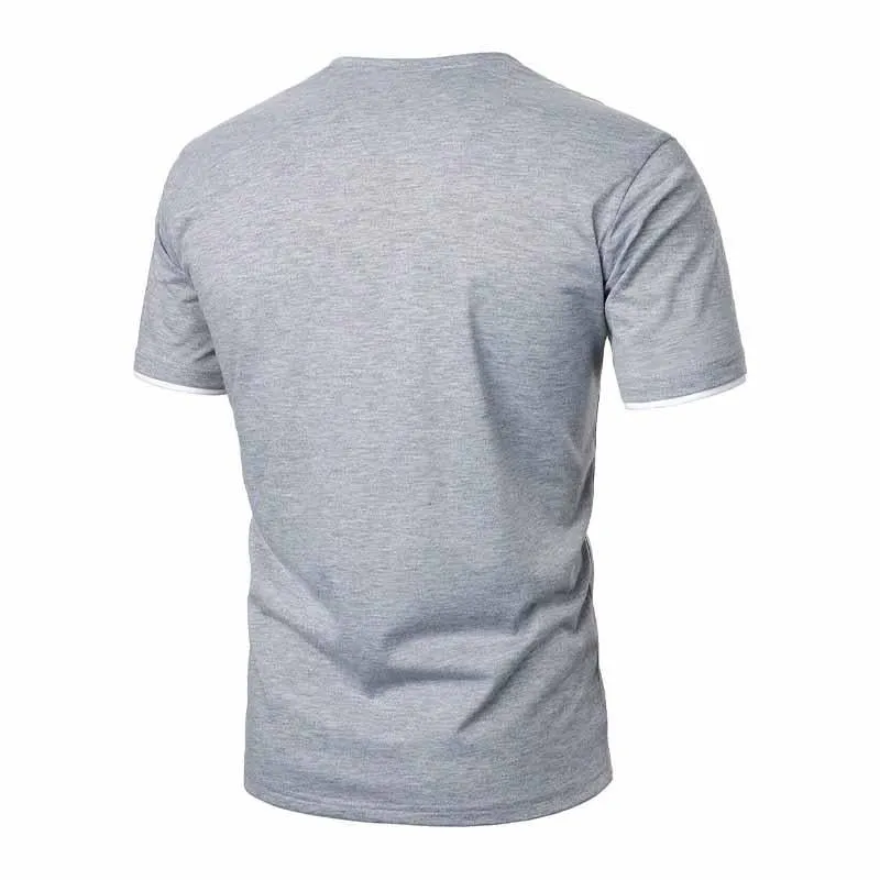 Men's Cotton Blend Colorblock V-Neck Short Sleeve T-Shirt 81572309X sold by Manly product image thumbnail 3