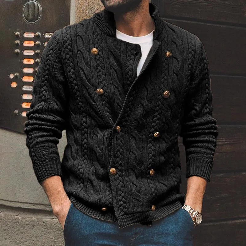 Solid Half Turtleneck Double Breasted Knit Jacket 81330993X sold by Manly product image thumbnail 3
