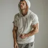 Men's Casual Cotton Blended Slim Fit Short-sleeved Hoodie 60512703M sold by Manly