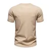 Men's Casual Solid Color V-neck Short-sleeved T-shirt 93587649M sold by Manly