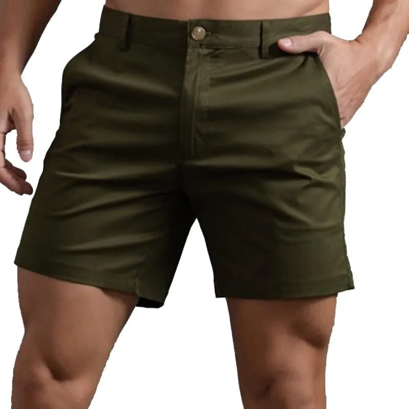 Men's Casual Solid Color Cotton Suit Shorts 81546587Y sold by Manly
