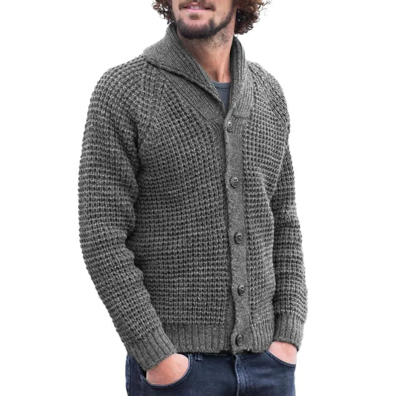 Men's Casual Solid Color Lapel Cardigan 53915985Y sold by Manly