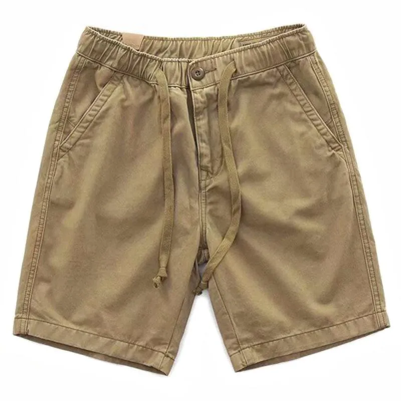 Men's Solid Drawstring Waist Straight Cargo Shorts 48223694Z sold by Manly