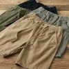 Men's Solid Drawstring Waist Straight Cargo Shorts 48223694Z sold by Manly
