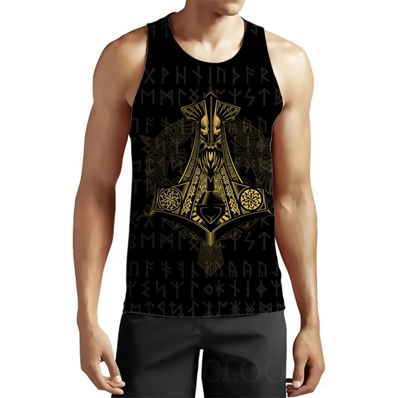 Men's Casual Round Neck Viking Print Tank Top 08728858M sold by Manly product image thumbnail 2