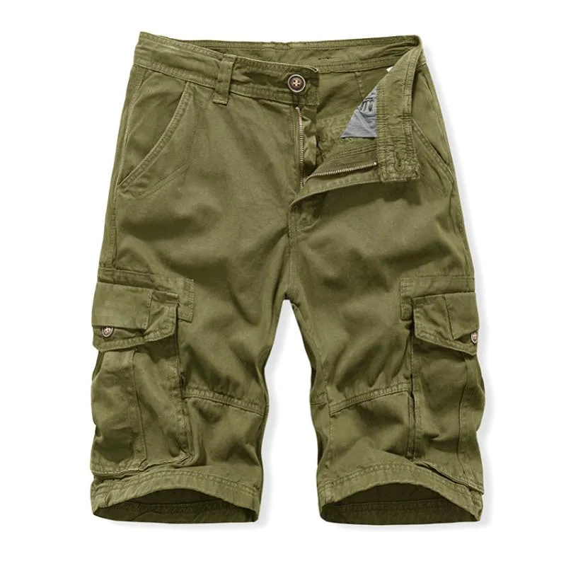 Men's Casual Cotton Washed Distressed Multi-pocket Cargo Shorts 25616144M sold by Manly product image thumbnail 5