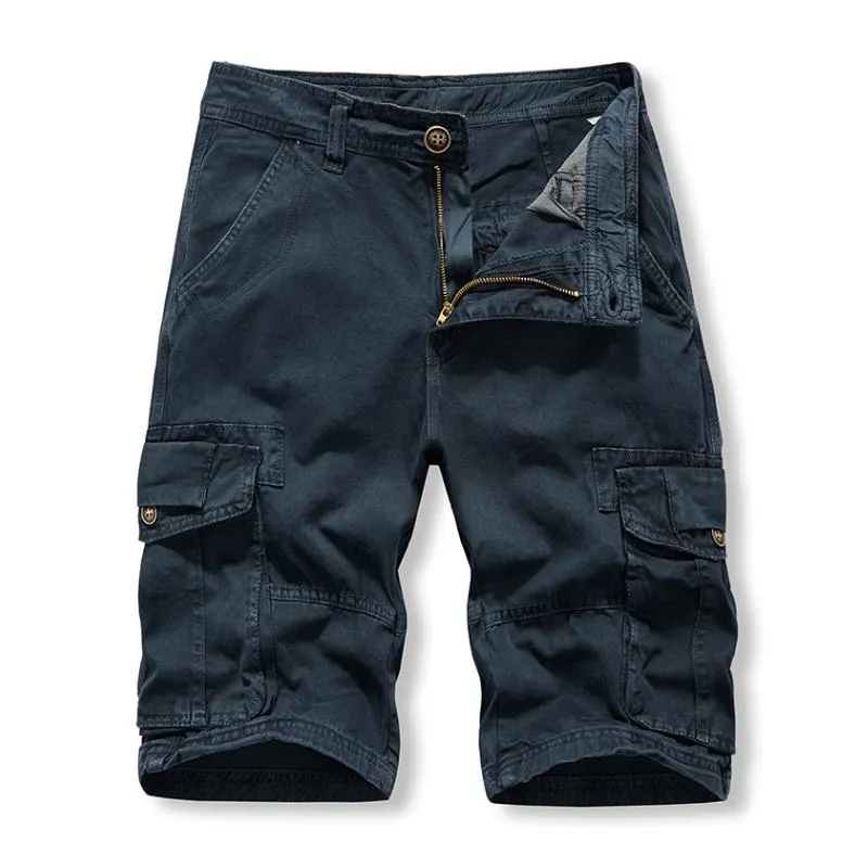 Men's Casual Cotton Washed Distressed Multi-pocket Cargo Shorts 25616144M sold by Manly product image thumbnail 4