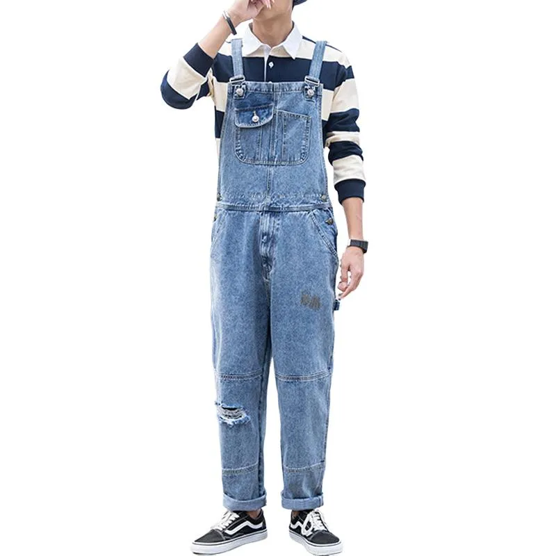 Men's Vintage Loose Multi-Pocket Denim Overalls 65441381Y sold by Manly product image thumbnail 4