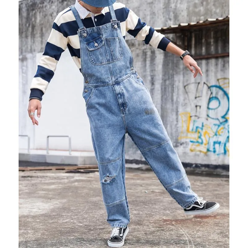 Men's Vintage Loose Multi-Pocket Denim Overalls 65441381Y sold by Manly product image thumbnail 2