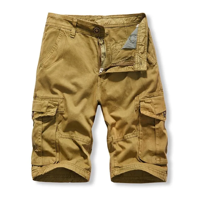 Men's Casual Cotton Washed Distressed Multi-pocket Cargo Shorts 25616144M sold by Manly product image thumbnail 2
