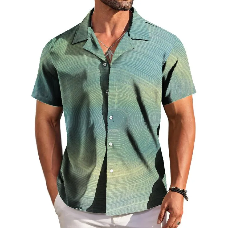 Men's Casual Ring Lapel Short Sleeve Shirt 49226512TO sold by Manly