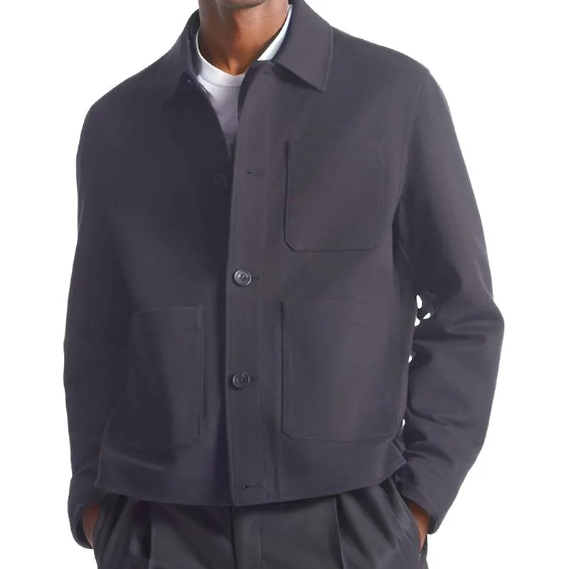 Men's Solid Color Casual Single-breasted Lapel Jacket 18448539X sold by Manly