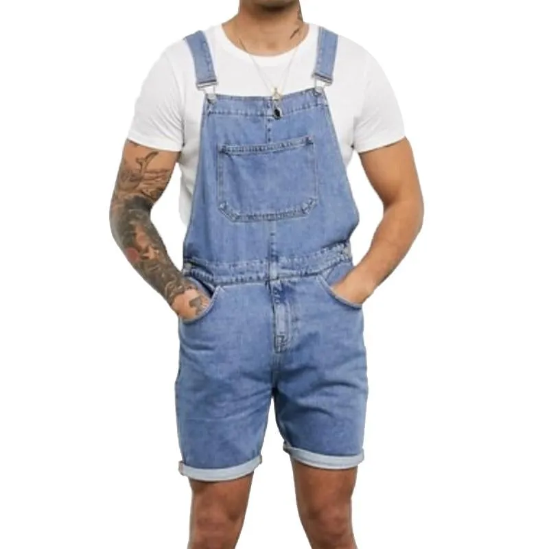 Men's Casual Vintage Denim Shorts Overalls 70861382Y sold by Manly