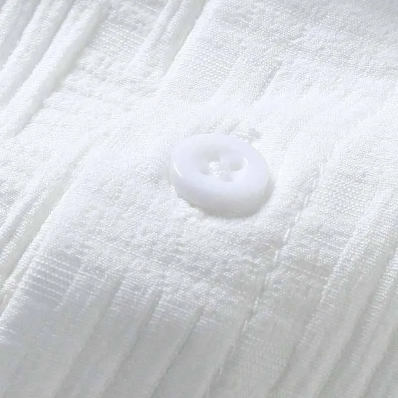 Men's Textured Solid Color Lapel Short-sleeved Shirt 01371151X sold by Manly product image thumbnail 4