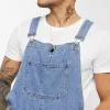 Men's Casual Vintage Denim Shorts Overalls 70861382Y sold by Manly
