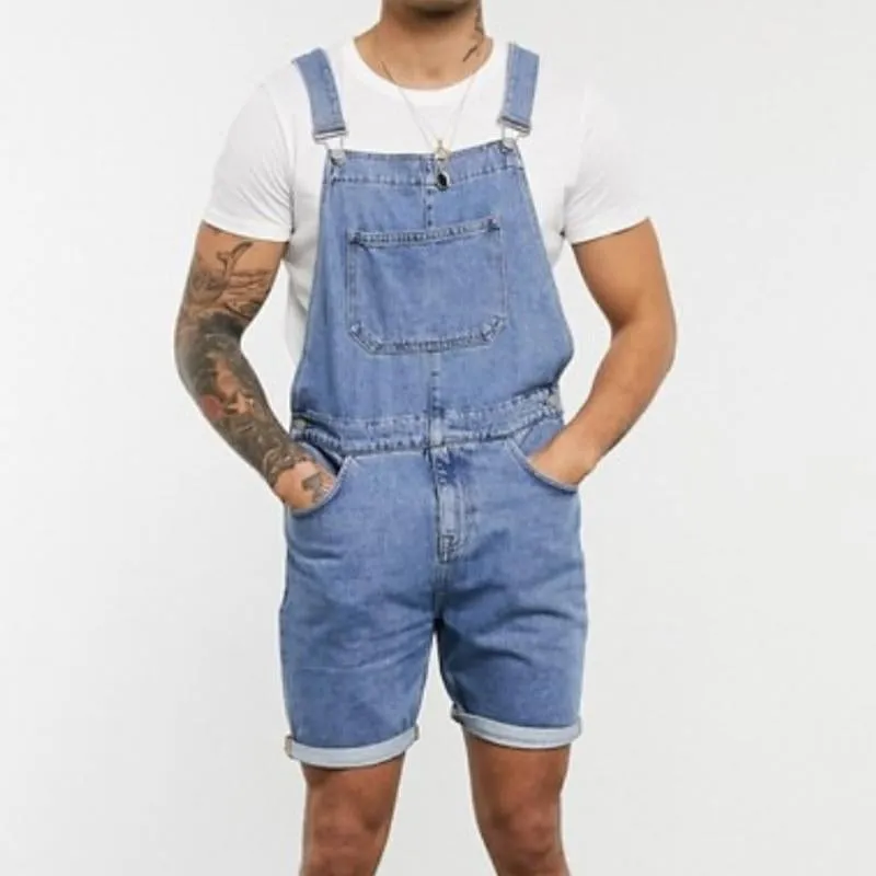 Men's Casual Vintage Denim Shorts Overalls 70861382Y sold by Manly product image thumbnail 3