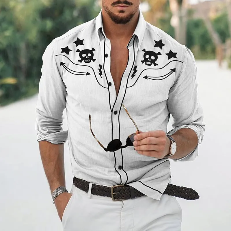 Men's Vintage Denim Style Lapel Long Sleeve Shirt 69786737TO sold by Manly product image thumbnail 2