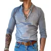 Men's Casual Vintage Long Sleeve T-Shirt 28425728TO sold by Manly