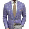 Men's Plaid Print Two-button Casual Blazer 41837302X sold by Manly