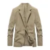 Men's Casual Corduroy Lapel Loose Single Breasted Blazer 94496705M sold by Manly