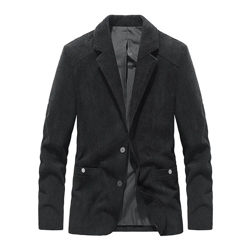 Men's Casual Corduroy Lapel Loose Single Breasted Blazer 94496705M sold by Manly product image thumbnail 3