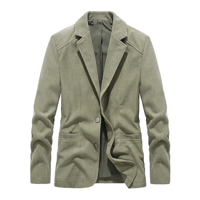 Men's Casual Corduroy Lapel Loose Single Breasted Blazer 94496705M sold by Manly
