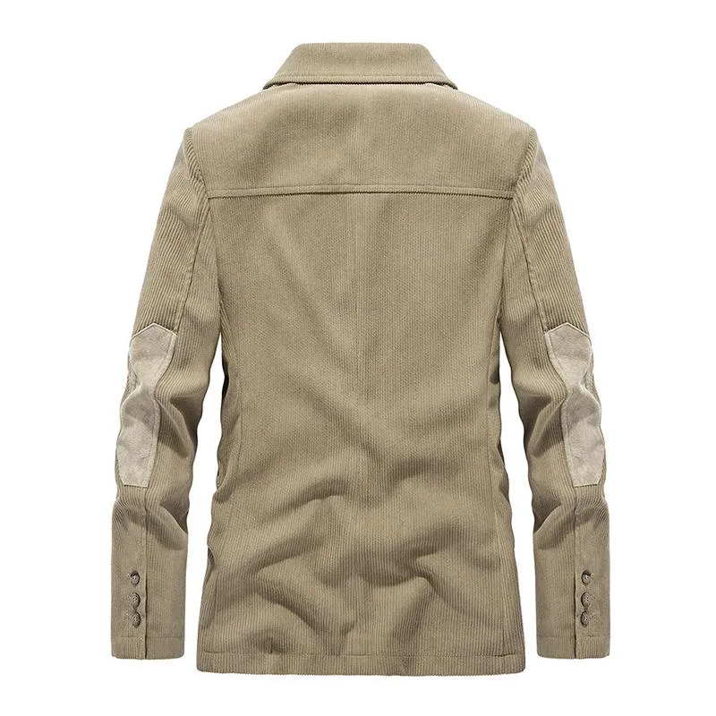 Men's Casual Corduroy Lapel Loose Single Breasted Blazer 94496705M sold by Manly product image thumbnail 5