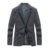 Men's Casual Corduroy Lapel Loose Single Breasted Blazer 94496705M sold by Manly