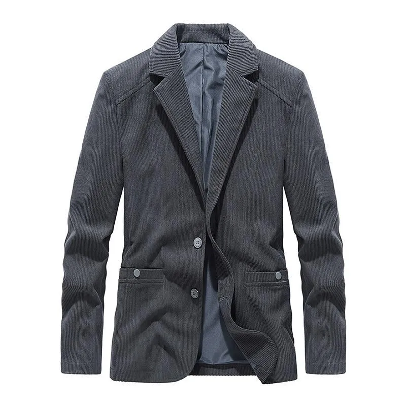 Men's Casual Corduroy Lapel Loose Single Breasted Blazer 94496705M sold by Manly product image thumbnail 2