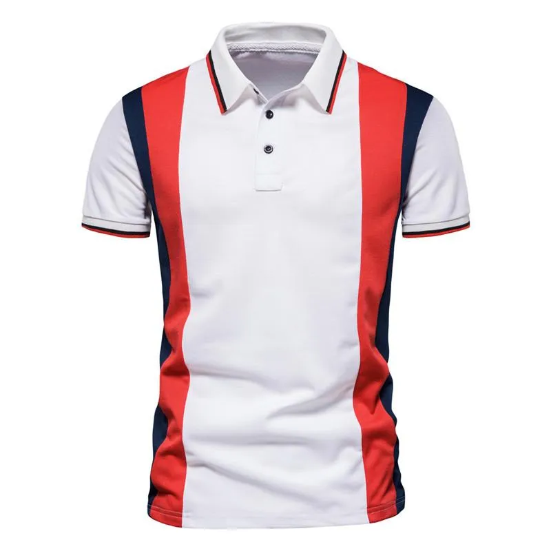 Men's Casual Striped Patchwork POLO Shirt 94716657TO sold by Manly product image thumbnail 5
