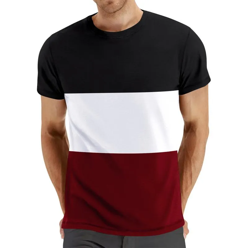 Men's Colorblock Round Neck Short Sleeve Casual T-shirt 44715255Z sold by Manly product image thumbnail 3