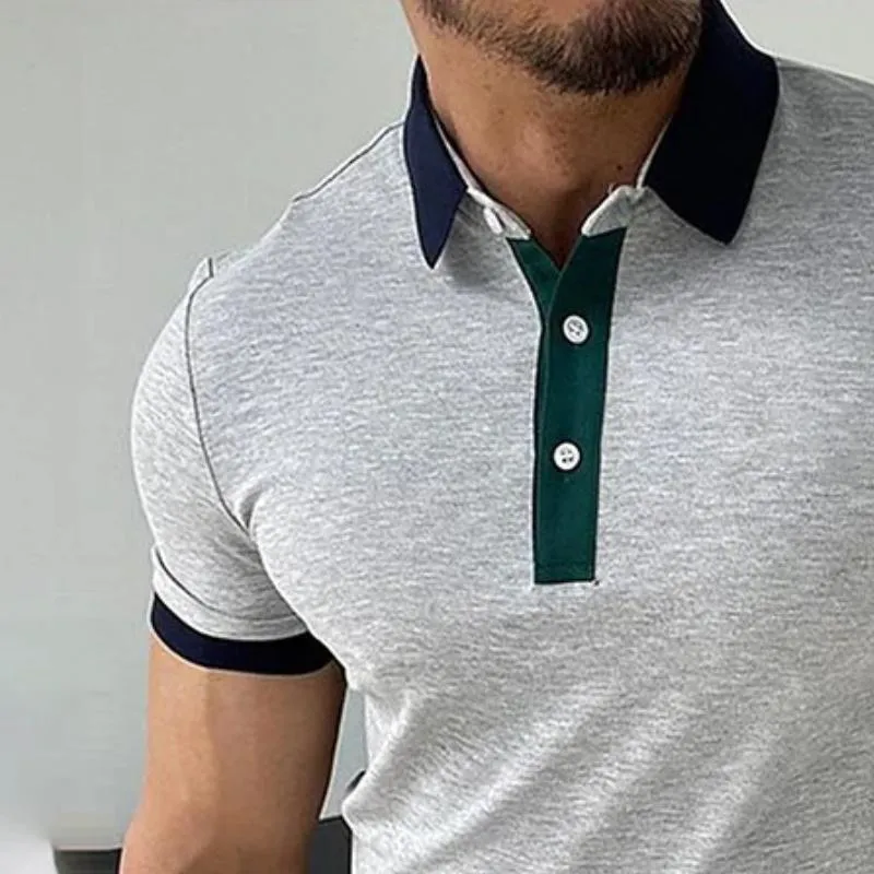 Men's Casual Colorblock Print Polo Shirt 87985797TO sold by Manly product image thumbnail 3