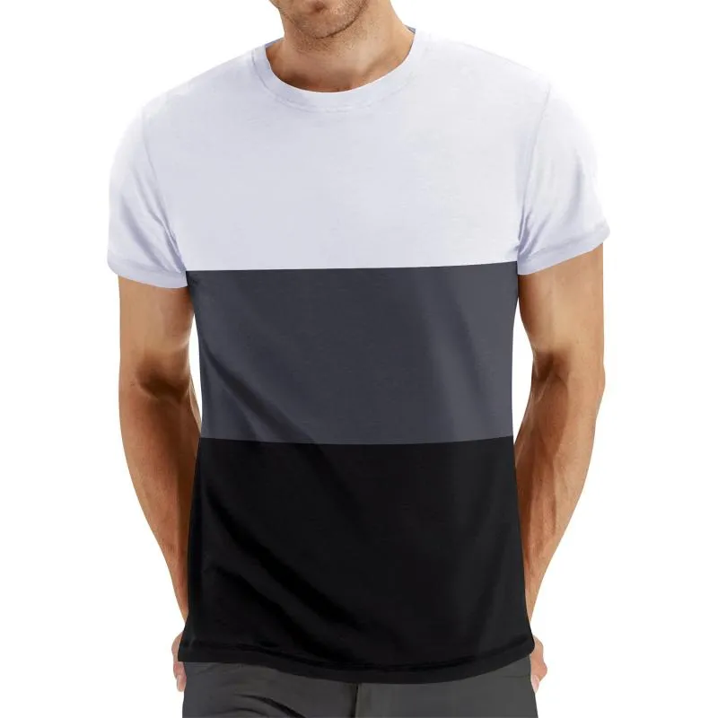 Men's Colorblock Round Neck Short Sleeve Casual T-shirt 44715255Z sold by Manly product image thumbnail 2