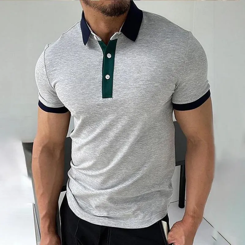 Men's Casual Colorblock Print Polo Shirt 87985797TO sold by Manly product image thumbnail 2