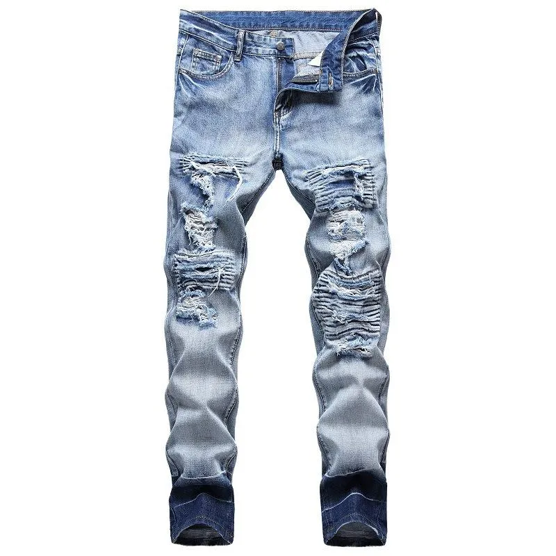 Men's Fashion Distressed Hole Slim Jeans 22804409Z sold by Manly product image thumbnail 3