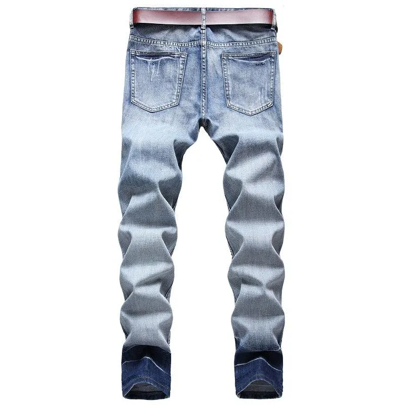 Men's Fashion Distressed Hole Slim Jeans 22804409Z sold by Manly product image thumbnail 2