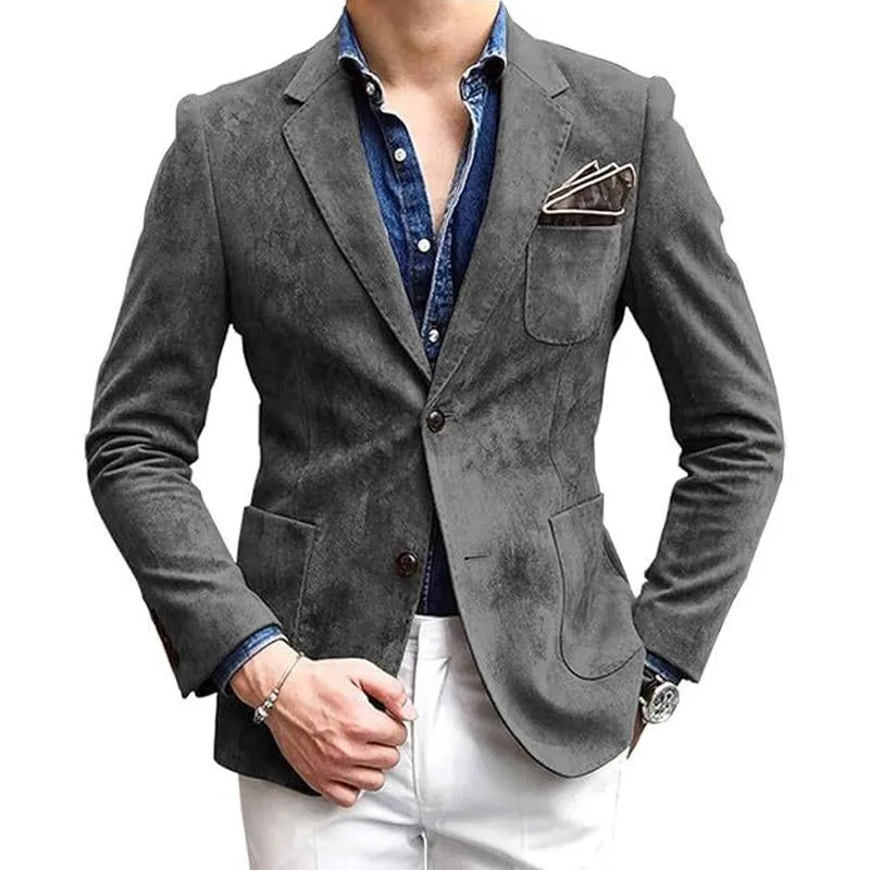 Men's Solid Color Casual Lapel Blazer 09922024X sold by Manly