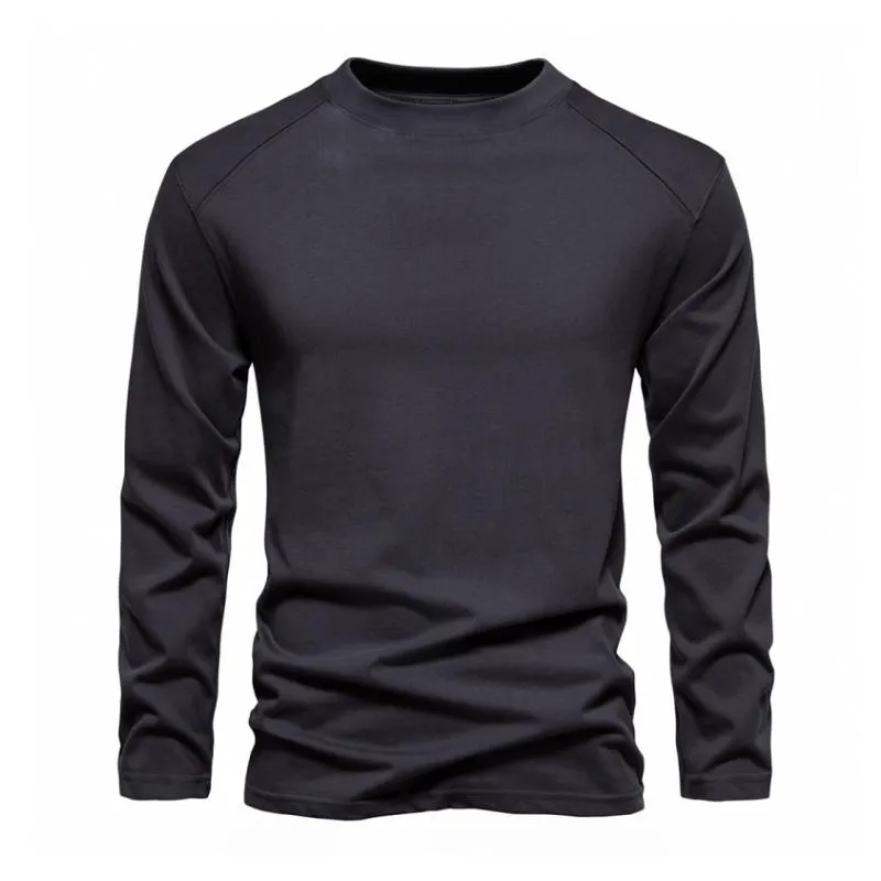 Men's Casual Cotton Breathable Round Neck Slim Long Sleeve T-shirt 39533085M sold by Manly product image thumbnail 2