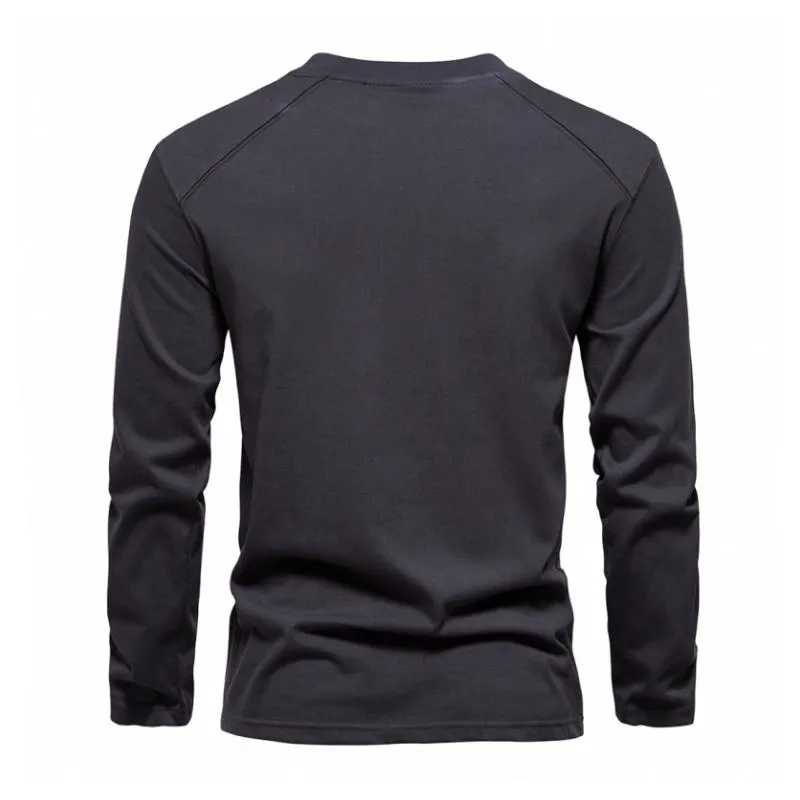 Men's Casual Cotton Breathable Round Neck Slim Long Sleeve T-shirt 39533085M sold by Manly product image thumbnail 3