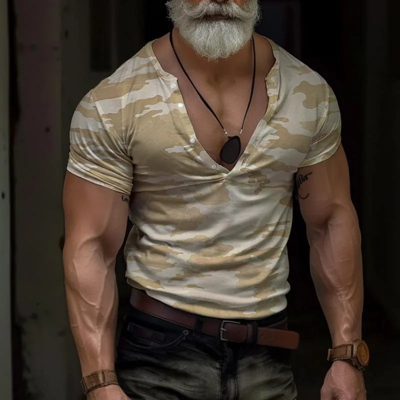 Men's Retro Camouflage Short Sleeve T-Shirt 05826285TO sold by Manly product image thumbnail 2