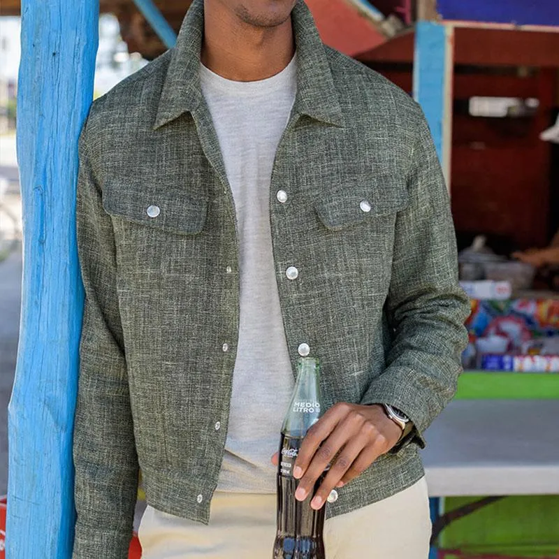 Men's Vintage Loose Lapel Single Breasted Jacket 70562035M sold by Manly product image thumbnail 4