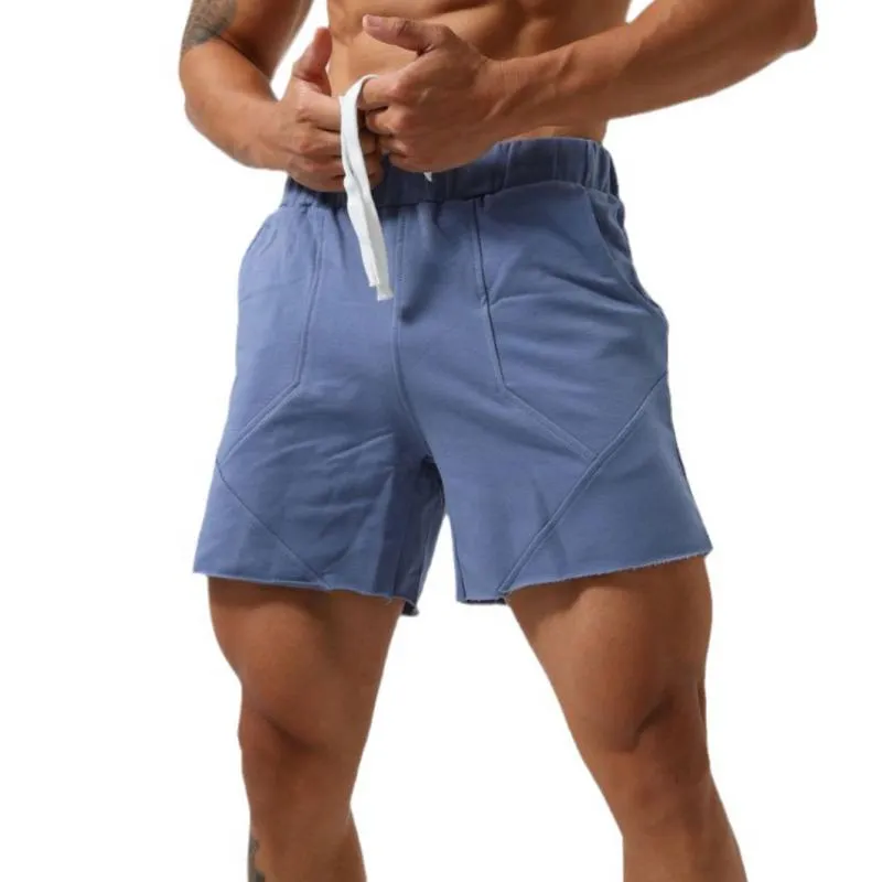 Men's Casual Cotton Blend Breathable Raw Edge Sports Shorts 30893455M sold by Manly