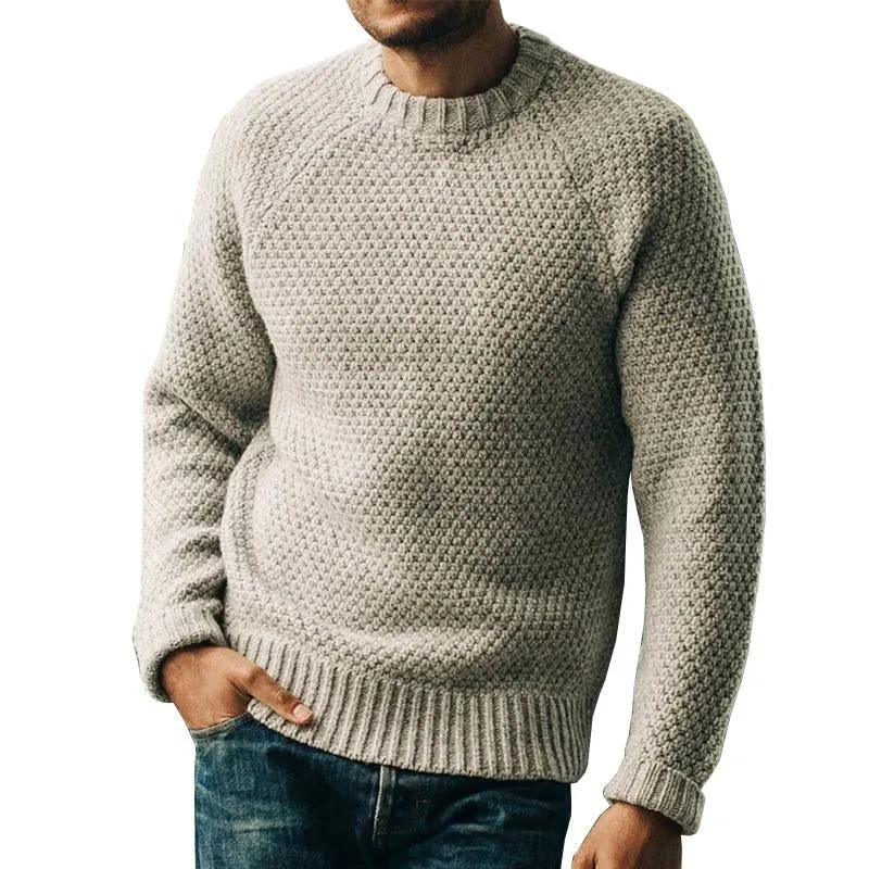 Men's Vintage Casual Round Neck Pullover Knitwear 03679727M sold by Manly